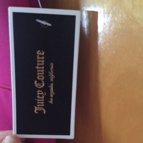 JUICY COUTURE BROOCH DETAIL PINK PONTE DRESS size 6 ~ RETAIL $228 - Picture 7 of 11